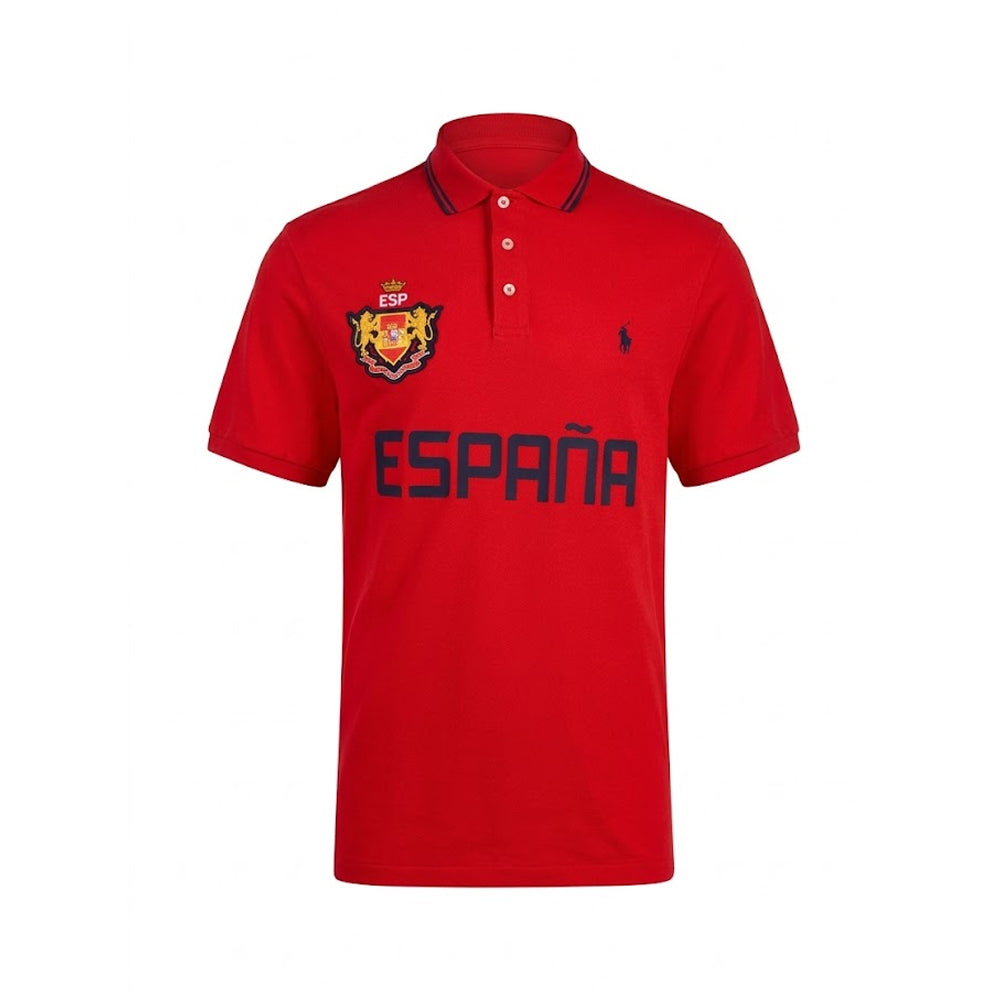 RL MEN S/S COUNTRY POLO SHIRT 670001 RED L (IRS) L - MamasJan mens wear