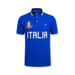 RL MEN S/S COUNTRY POLO SHIRT 669001 BLU S (IRS) Default Title - MamasJan mens wear