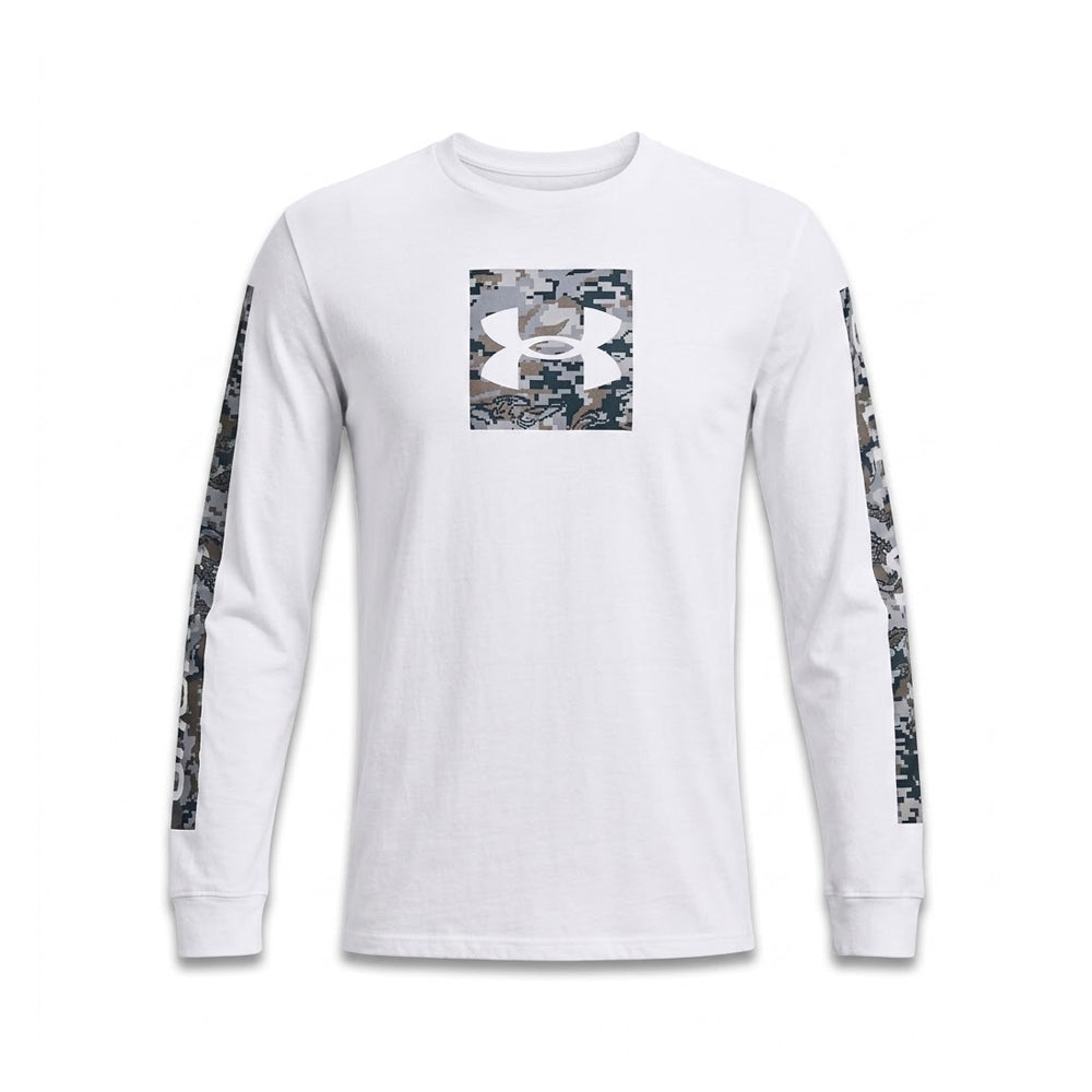 UA MEN L/S R.NECK SHIRT 1366464-101 WHT S (IR) XL - MamasJan mens wear