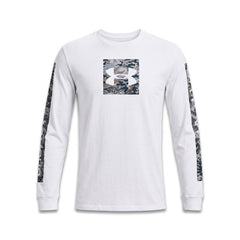 UA MEN L/S R.NECK SHIRT 1366464-101 WHT S (IR) XL - MamasJan mens wear
