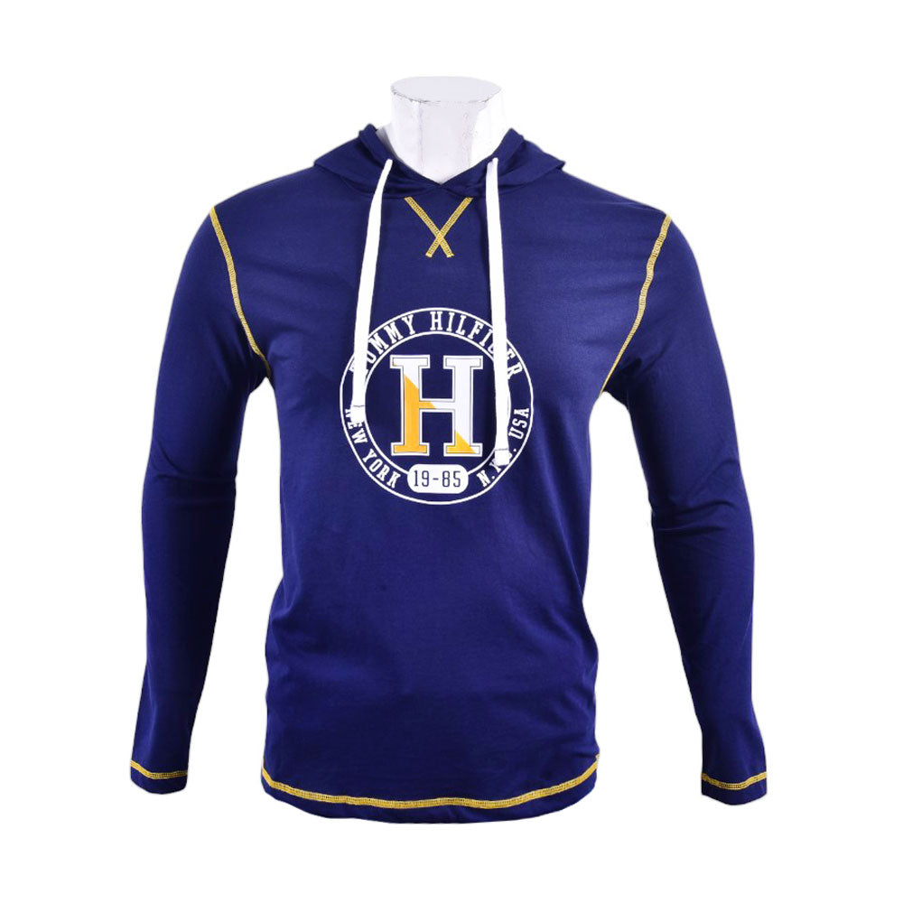 TH MEN L/S HOODIE 09T4197410 NVY L (IRW) L - MamasJan mens wear
