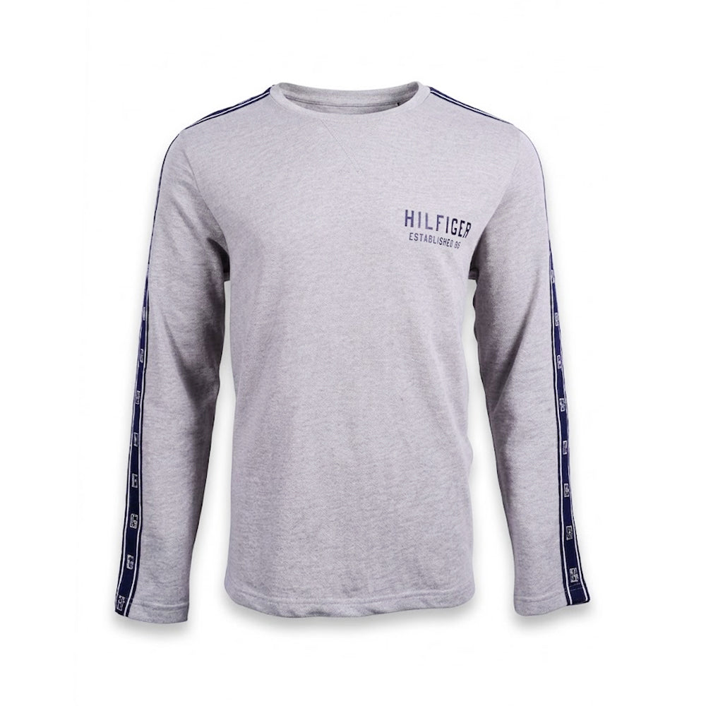 TH MEN L/S R-NECK SHIRT 09T4087004 GRY M (IRW) Default Title - MamasJan mens wear