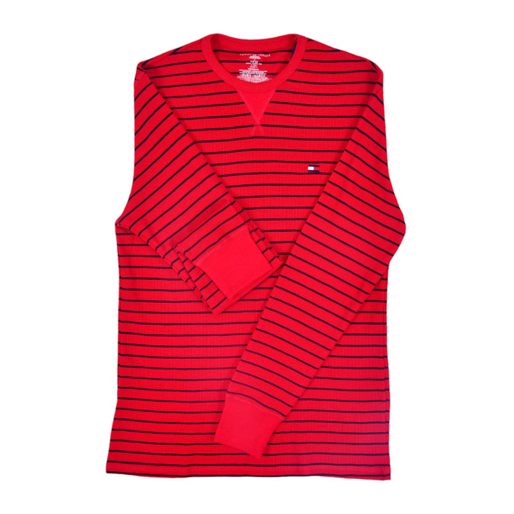 TH MEN L/S R-NECK SHIRT 09T4224624 RED L (IRW) L - MamasJan mens wear