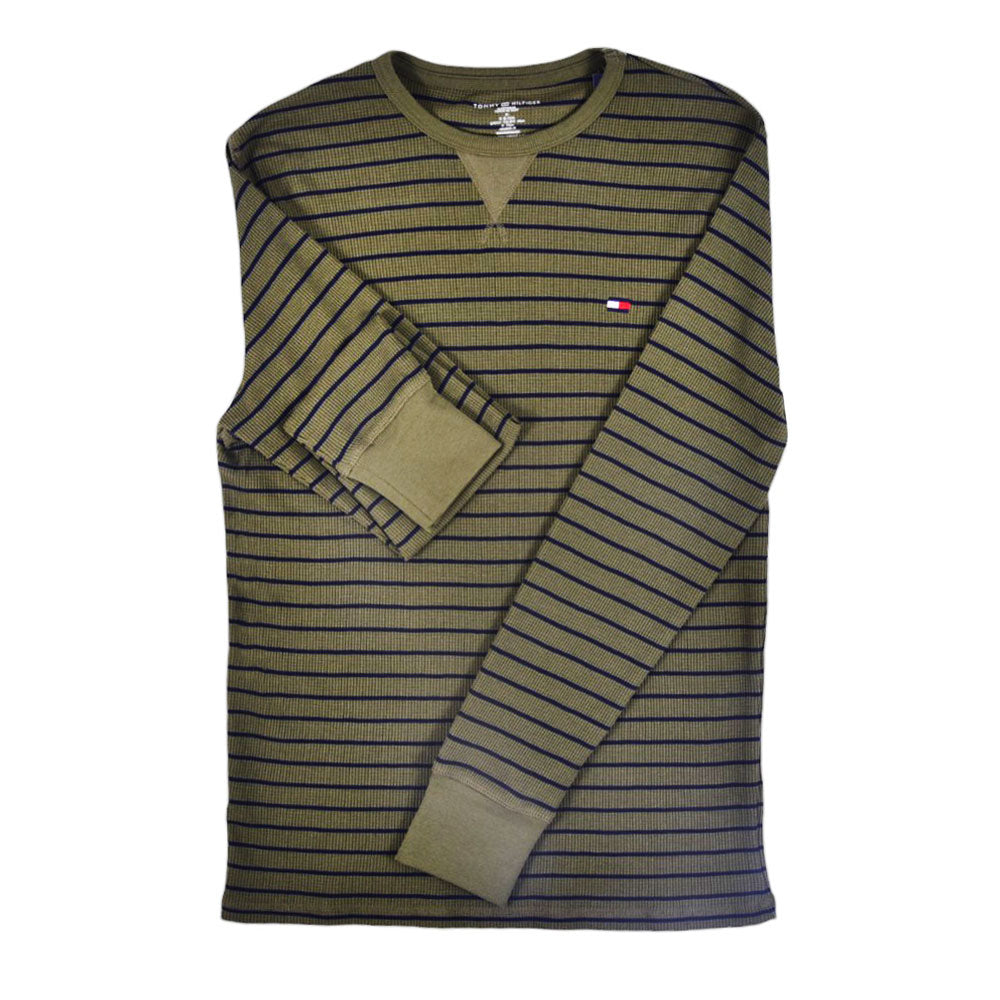 TH MEN L/S R-NECK SHIRT 09T4224372 GRN L (IRW) L - MamasJan mens wear