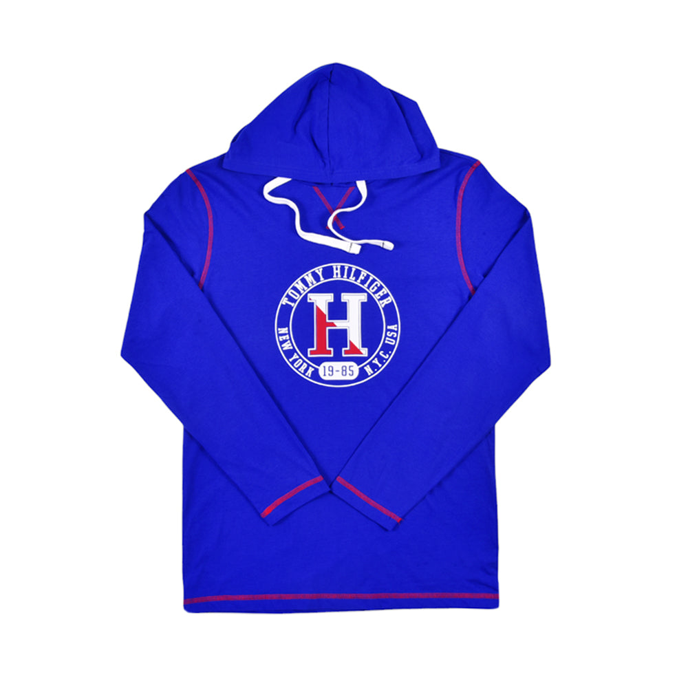 TH.MEN L/S HOODIE 09T4197431 BLU L (IRW) M - MamasJan mens wear
