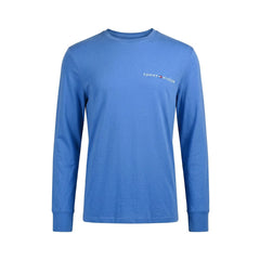 TH.MEN L/S R.NECK SHIRT 09T4121474 BLU M (IRW) Default Title - MamasJan mens wear