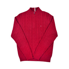 TH.MEN L/S H-ZIPPER SWEATER 78JB175601 MRN L (IRW) XL - MamasJan mens wear