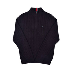 TH.MEN L/S H-ZIPPER SWEATER 78JB175001 BLK M (IRW) XL - MamasJan mens wear