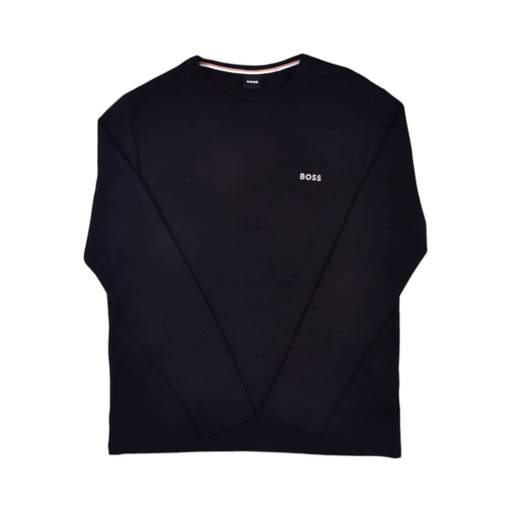 HB MEN L/S R.NECK SHIRT 50479387-001 BLK L (IR) XL - MamasJan mens wear