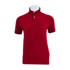 TH MEN S/S POLO SHIRT 78JA572-601 MRN L (IR) M - MamasJan Mens wear sale