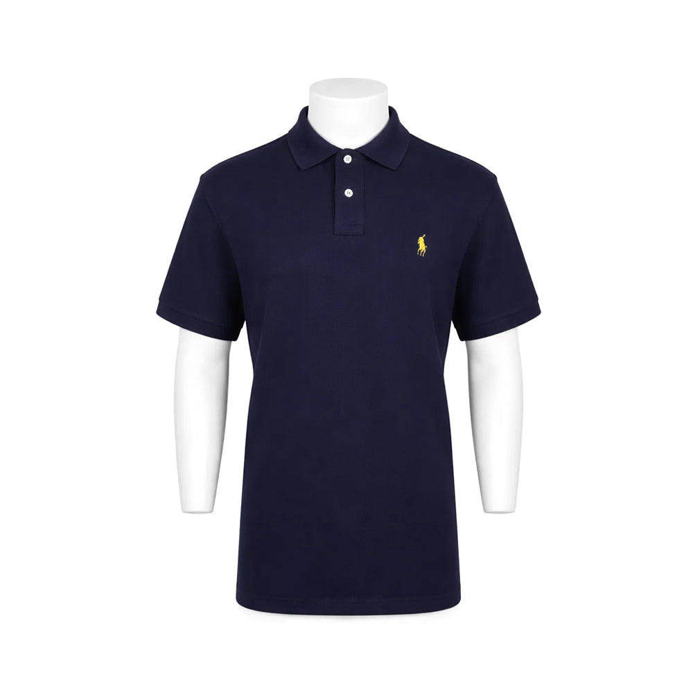 RL MEN S/S POLO SHIRT 738001 NAVY XL (IRS) XL - MamasJan mens wear