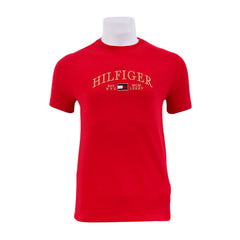 TH MEN S/S R.NECK SHIRT 78JB307-600 RED L (IRS) XL - MamasJan Mens wear sale