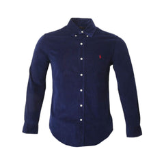 RL MEN L/S CORDUROY SHIRT 684014 NAVY L (IRW) L - MamasJan mens wear