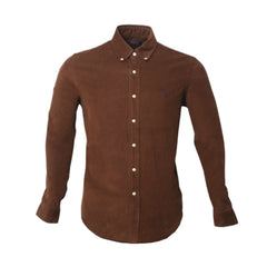 RL MEN L/S CORDUROY SHIRT 684016 BRN L (IRW) L - MamasJan mens wear