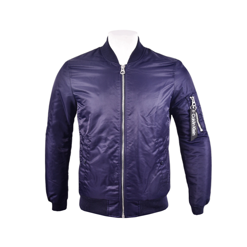 CK MEN L/S NYLON JACKET CM154122 NVY L (IRW) XL - MamasJan mens wear
