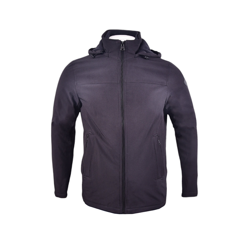 CK MEN L/S SOFT SHELL JACKET W-HOOD CM024493 BLK XL (IRW) XL - MamasJan mens wear