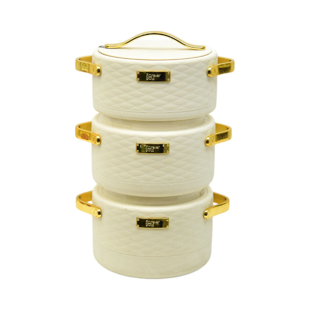 HOT POT SET 3PC FOREVER GOLD EHP WHITE Default Title - MamasJan Crockery