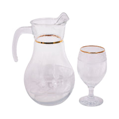 WATER SET 7PC PSB HAND CUT GOLD BISTRO 96933-B020 Default Title - MamasJan Crockery
