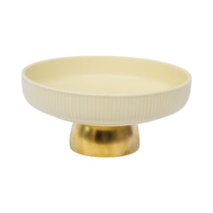 BOWL FOOTED CERAMIC 10 INCH DISTLJ-24 OFF-WHITE Default Title - MamasJan Crockery