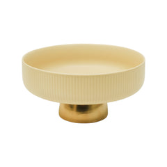 BOWL FOOTED CERAMIC 8INCH DISTLJ-26 OFF WHITE Default Title - MamasJan Crockery