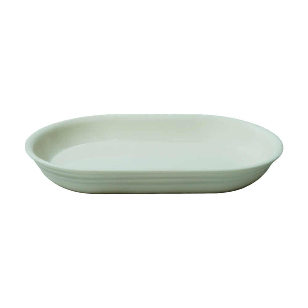DISH RECTANGULAR MEDIUM MARQUEE PEARL WHITE Default Title - MamasJan Crockery