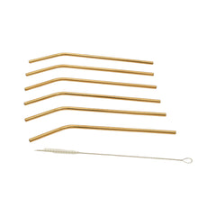 STRAW STEEL 7PC SET GOLDEN Default Title - MamasJan Crockery