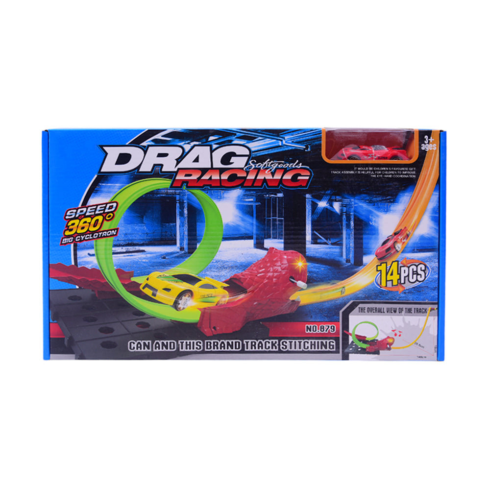 879 DRAG RACING TRACK SET 14PCS Default Title - MamasJan Toys
