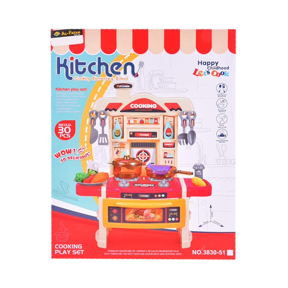 3830-52 MUSICAL KITCHEN SET 30PCS Default Title - MamasJan Toys