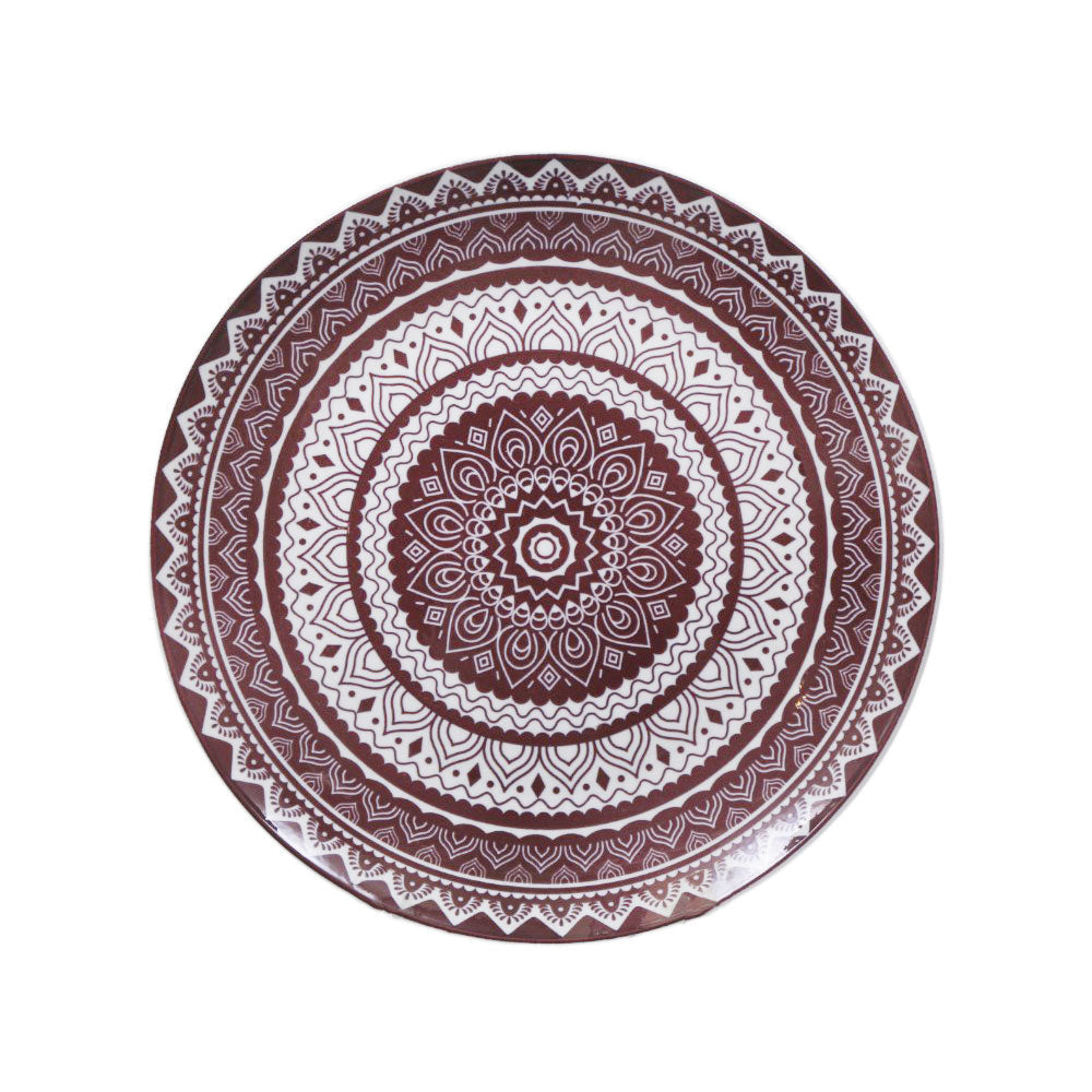 PLATE DINNER COLOR FULL MAHROON Default Title - MamasJan Crockery