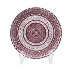 PLATE QUARTER COLOR FULL MAHROON Default Title - MamasJan Crockery