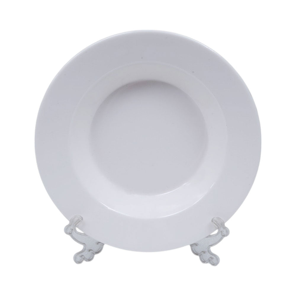 PLATE DEEP MARQUEE PLAIN WHITE Default Title - MamasJan Crockery