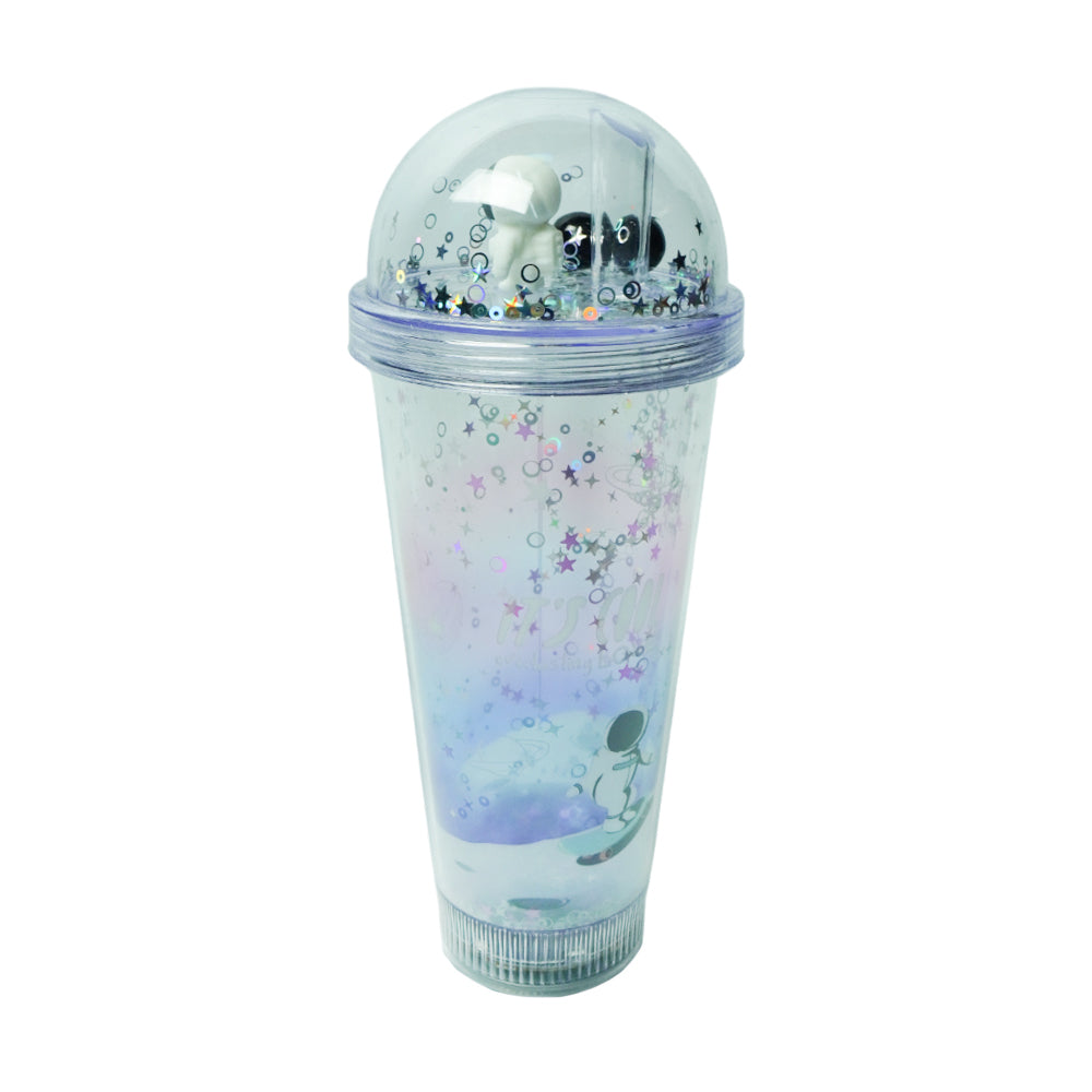 MUG WITH STRAW ACRYLIC 380ML IR JL38044 Default Title - MamasJan Crockery