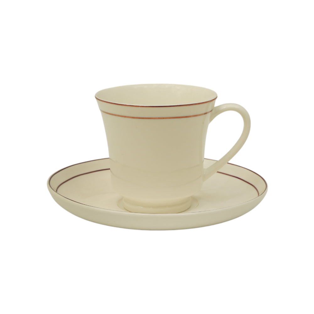 CUP & SAUCER FINE BONE CHINA GGK 02657 MT (Pack of 6) Default Title - MamasJan Crockery