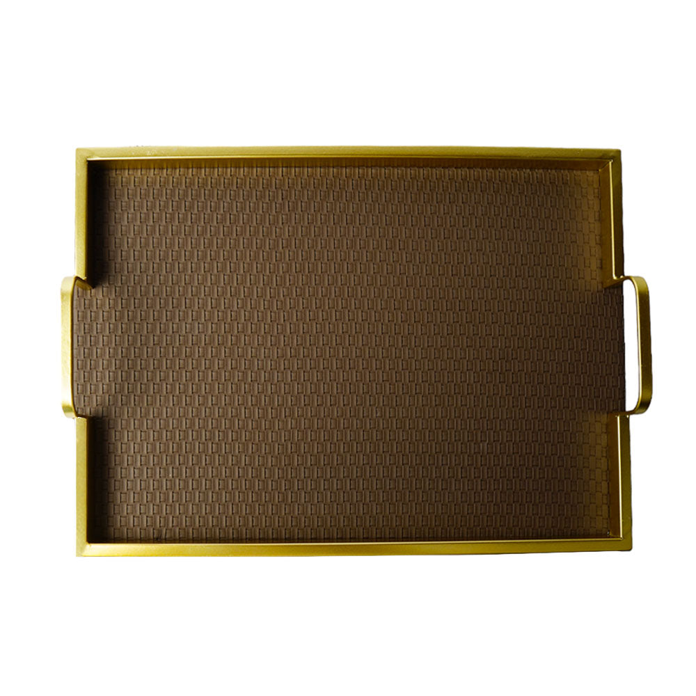 TRAY SET 2PC LEATHER 286-292 Default Title - MamasJan Crockery
