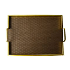 TRAY SET 2PC LEATHER 286-292 Default Title - MamasJan Crockery