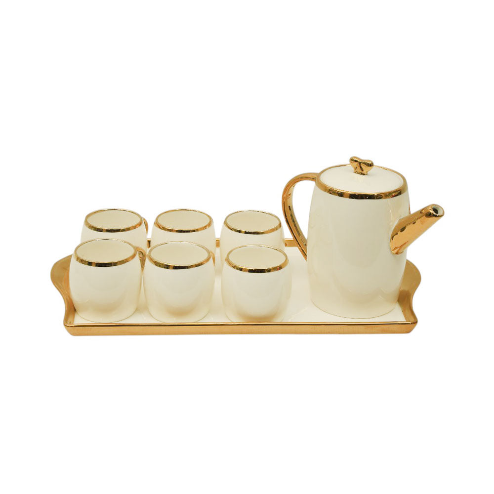 COFFEE SET 9PC CERAMIC TS08 WHITE Default Title - MamasJan Crockery