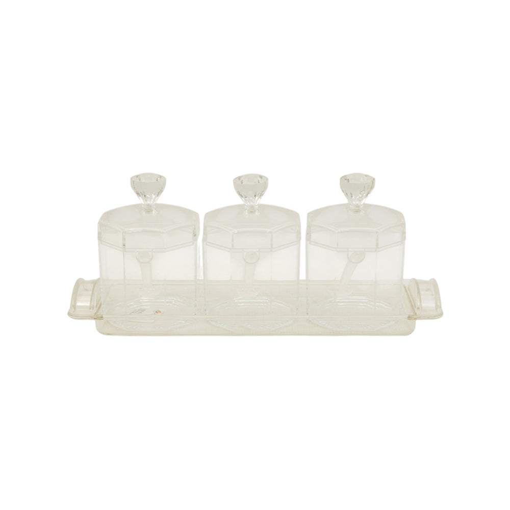 JAM POT SET 3PC ACRYLIC IR F2919 Default Title - MamasJan Crockery