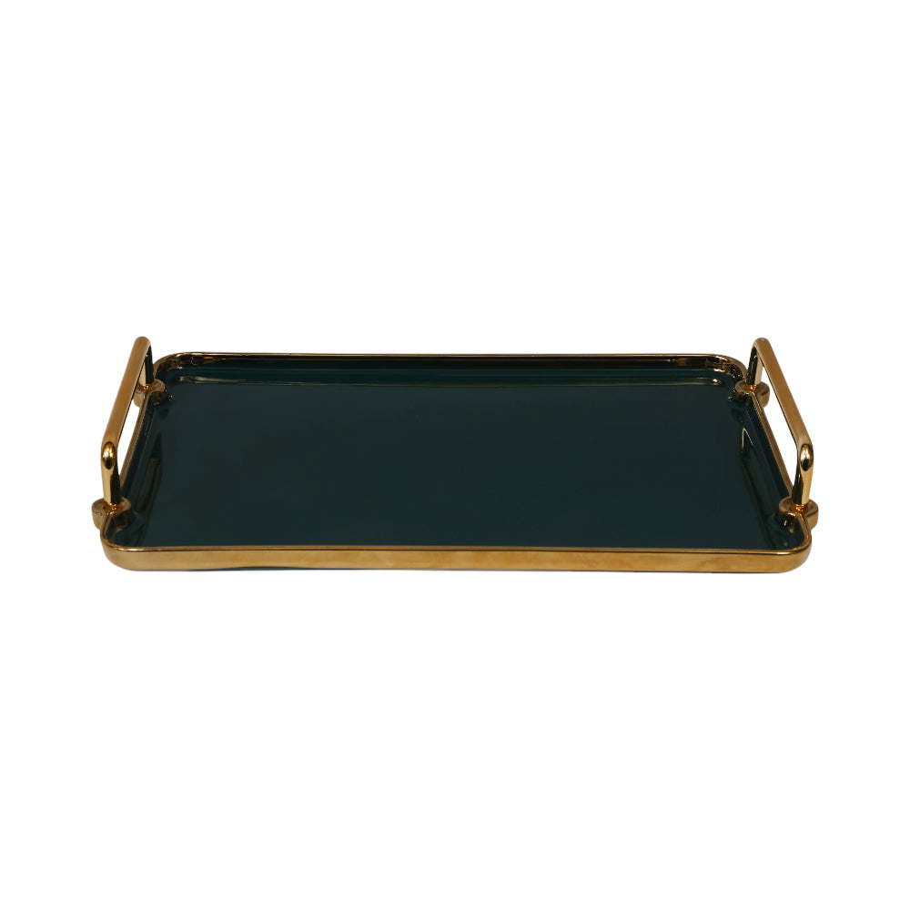 TRAY PORCELAIN GREEN YLG0199G Default Title - MamasJan Crockery