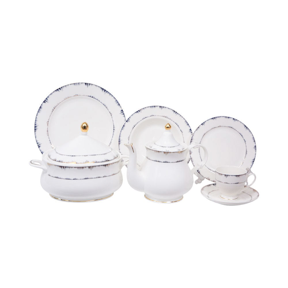 DINNER SET 61PC BONE CHINA GW-G03 ET Default Title - MamasJan Crockery