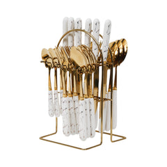 CUTLERY SET 24PC CERAMIC WHITE AE Default Title - MamasJan Crockery