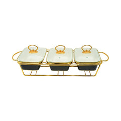 DONGA RECTANGULAR MORE & MORE 3IN1 CX2532A-3A BLACK Default Title - MamasJan Crockery
