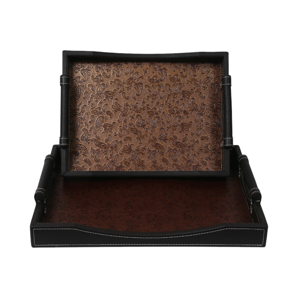 TRAY SET 2PC LEATHER 1917 HFE Default Title - MamasJan Crockery