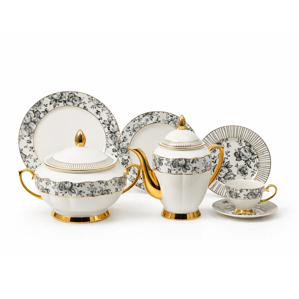 DINNER SET 65PC MORE & MORE DS22A012 Default Title - MamasJan Crockery