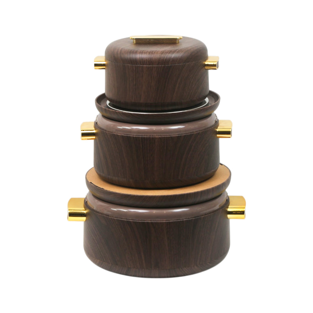 HOT POT SET 3PC FOREVER GOLD EB9135T MARBLE DARK WOOD Default Title - MamasJan Crockery