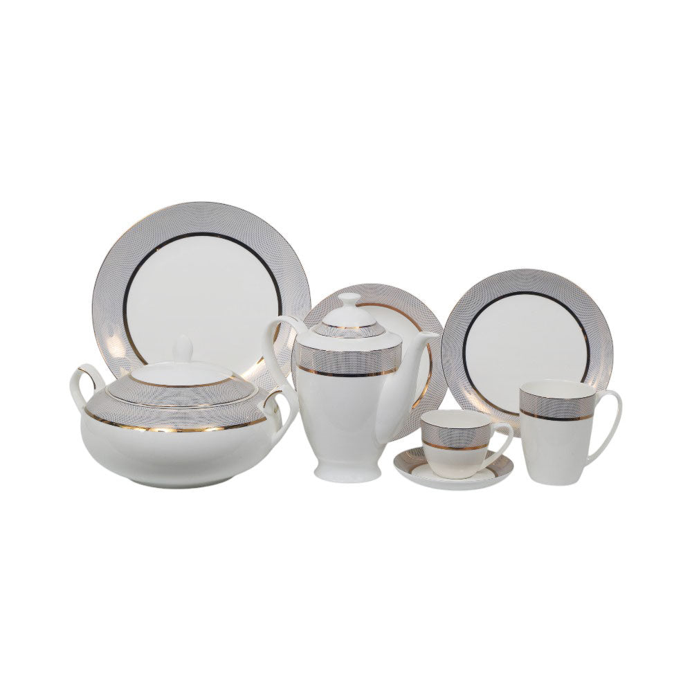 DINNER SET 85PC BONE CHINA AZDS009 ET Default Title - MamasJan Crockery