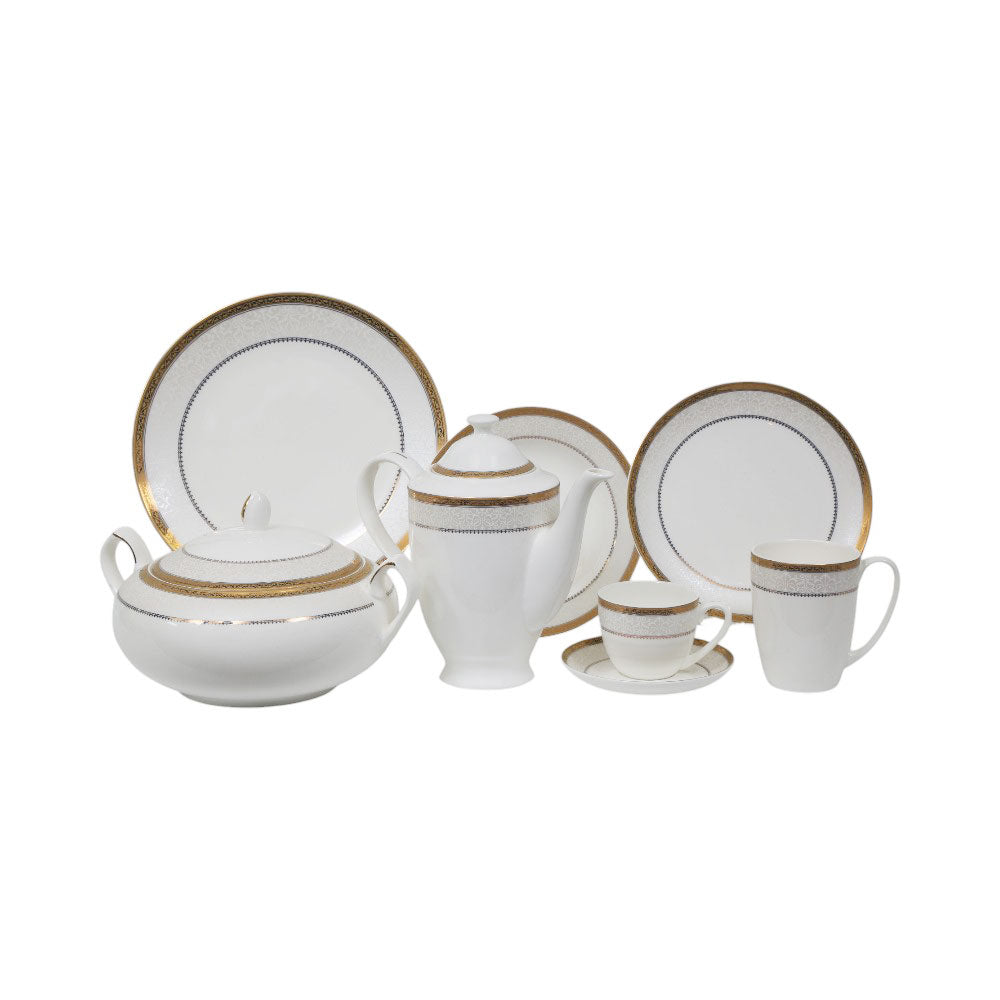 DINNER SET 85PC BONE CHINA AZDS007 ET Default Title - MamasJan Crockery