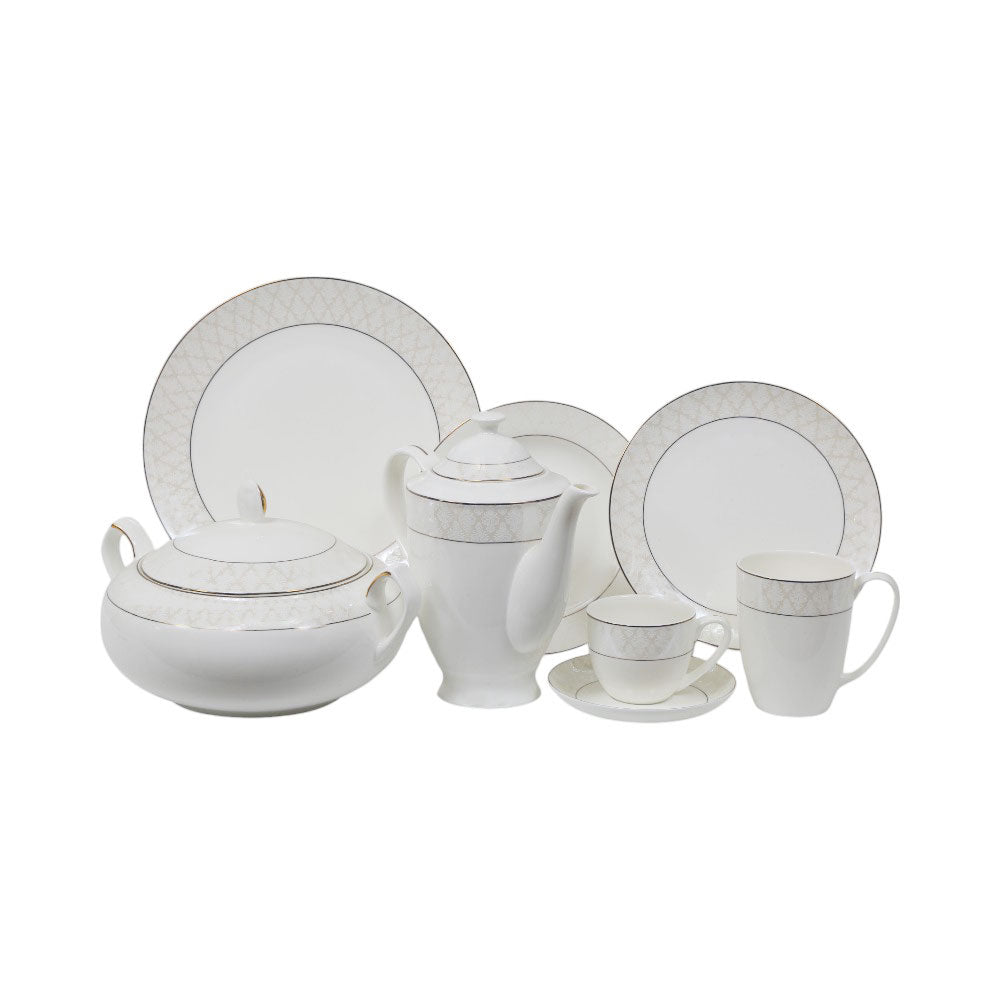 DINNER SET 85PC BONE CHINA AZDS045 ET Default Title - MamasJan Crockery
