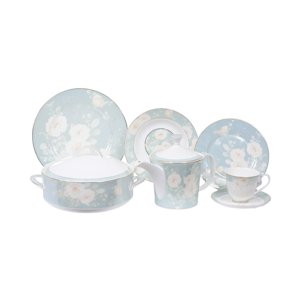 DINNER SET 71PC BONE CHINA SSW-02 BLUE Default Title - MamasJan Crockery