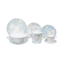DINNER SET 71PC BONE CHINA SSW-02 BLUE Default Title - MamasJan Crockery