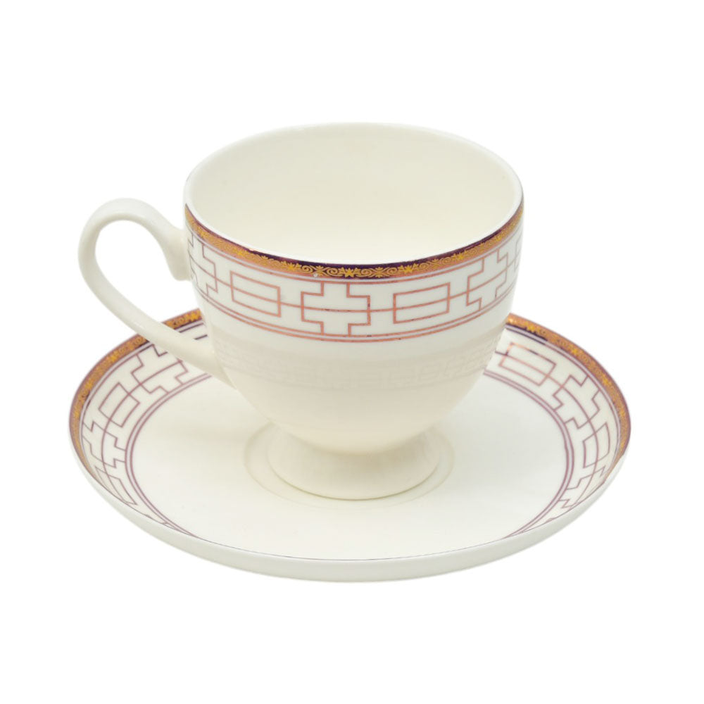CUP SAUCER BONE CHINA FD 03323 KF (Pack of 6) Default Title - MamasJan Crockery